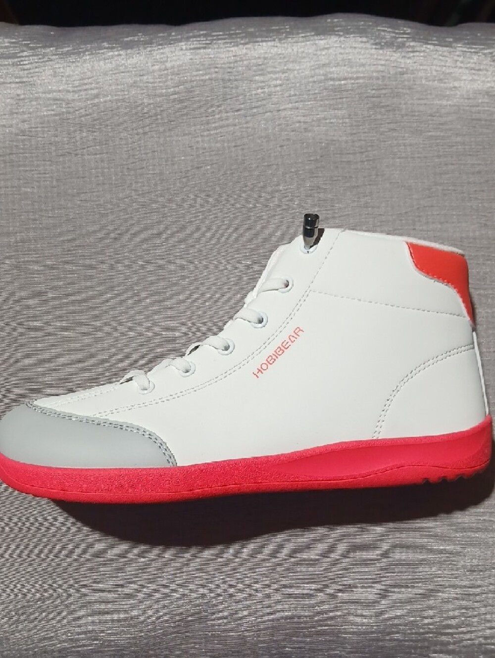 Hobibear White & Coral Lace-Up Sneaker - Picture 6 of 8
